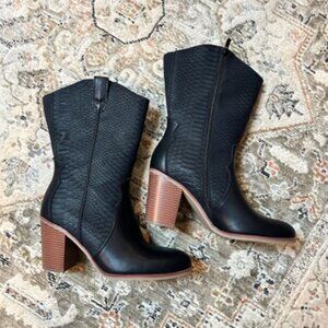 Torrid Faux Croc Heel Boots